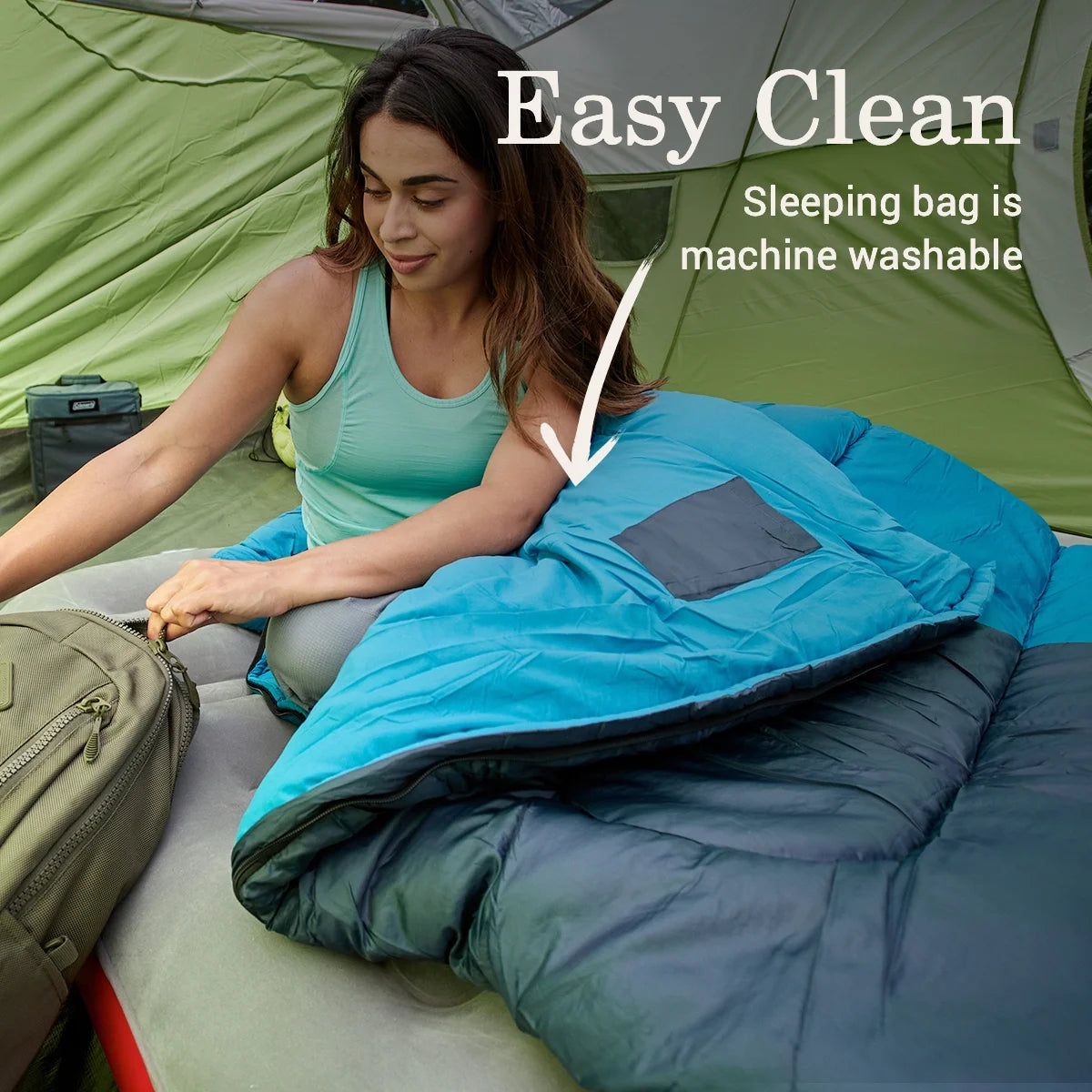 Coleman Montauk 20°F Big and Tall Sleeping Bag, Yellow