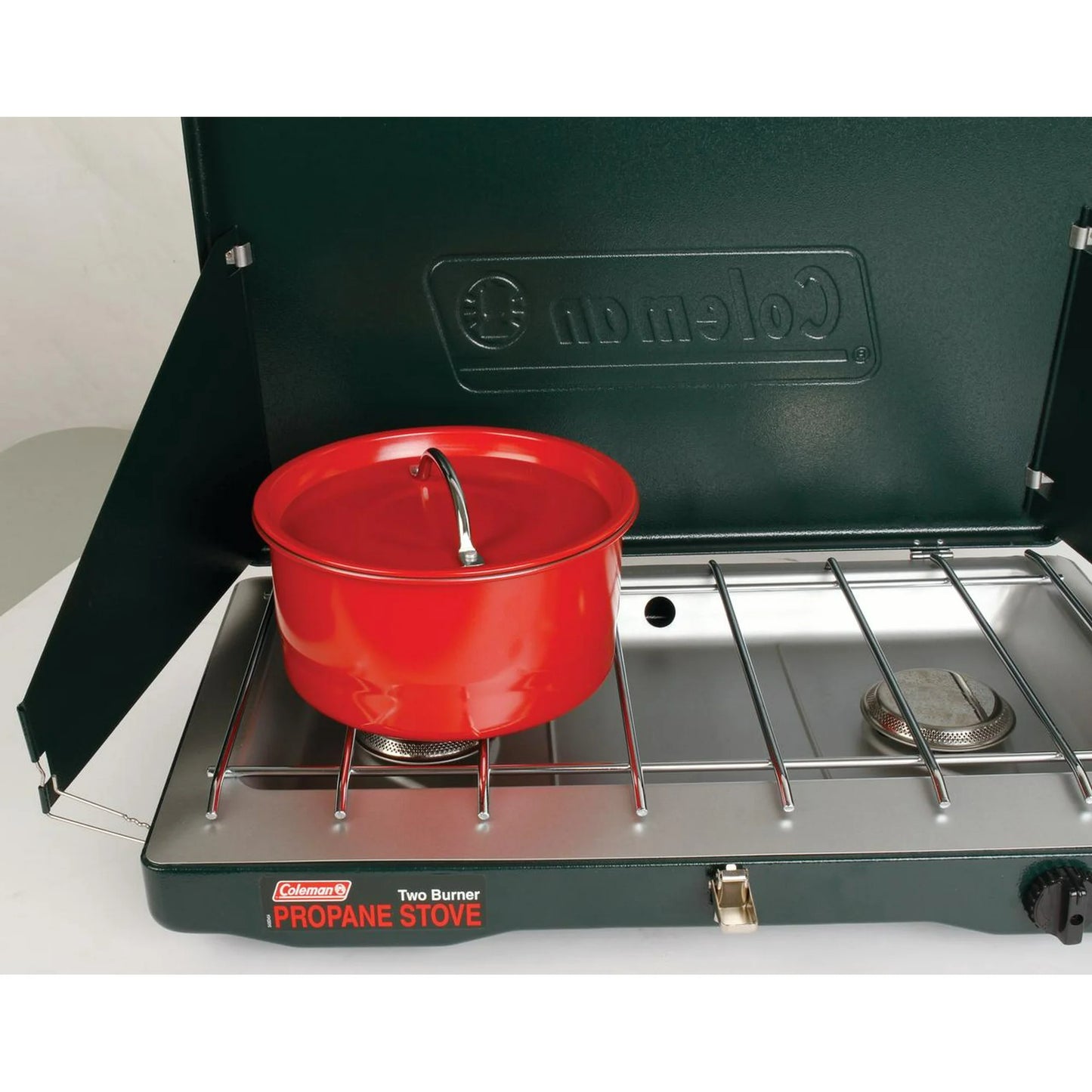 Coleman Matchlight 2-Burner Propane Stove, 10,000 BTU, Black